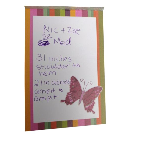 Nic + Zoe Womens Faux Fur Animal Print Warm Coat Jacket Med Pockets - Picture 10 of 10